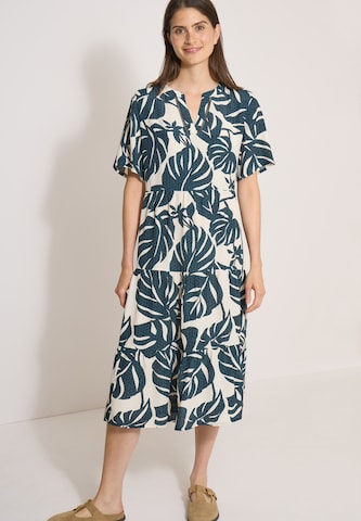 CECIL Midikleid mit Split Neck und Print in Grün: Vorderseite