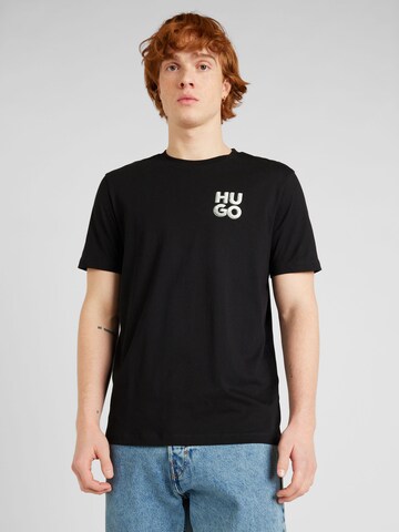 HUGO Shirt 'Detzington241' in Black: front