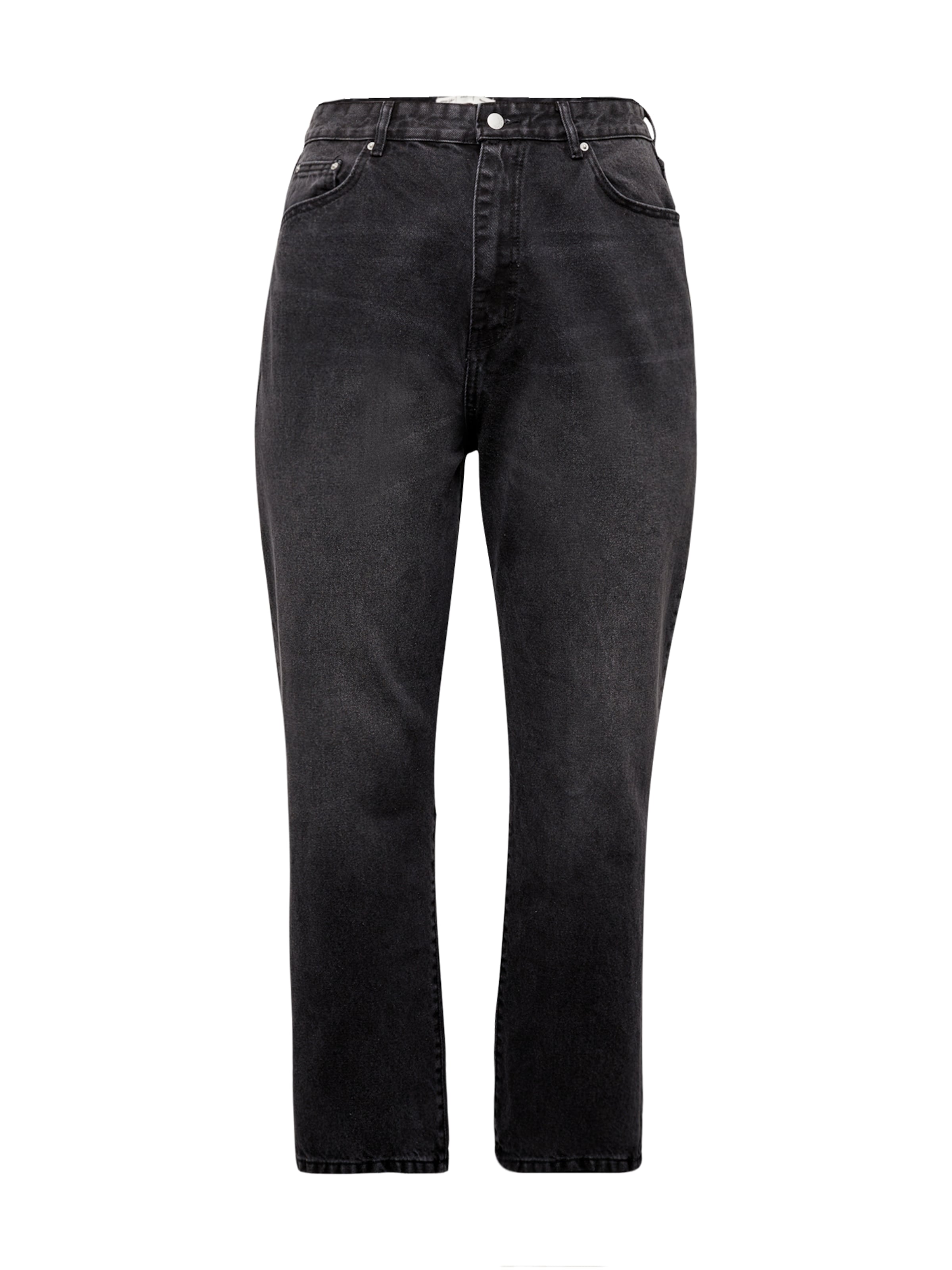 Nasty Gal Plus Regular Farkut värissä musta: etupuoli