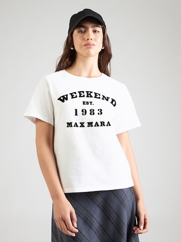 T-shirt 'TENUE' Weekend Max Mara en blanc : devant