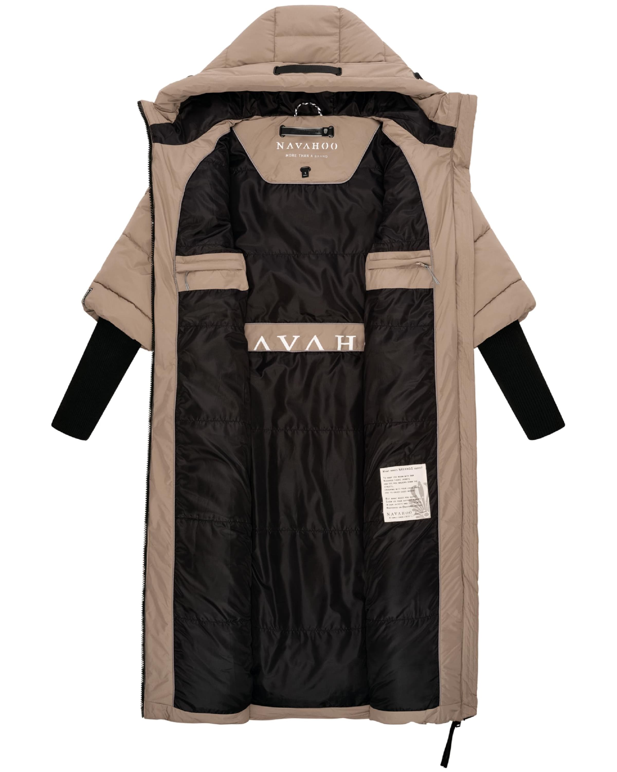 NAVAHOO Talvemantel 'Ciao Miau XIV', värv beež