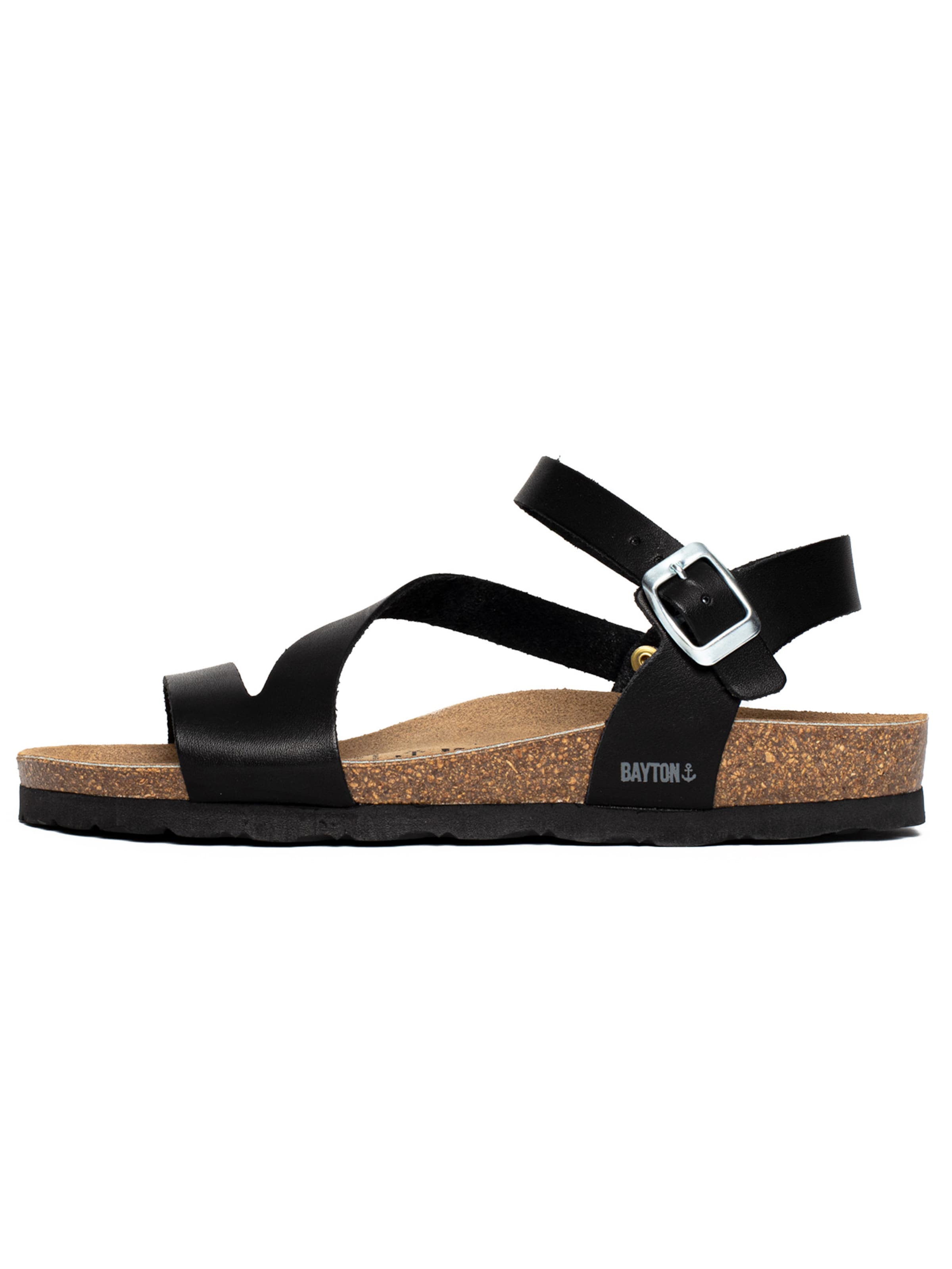 Bayton Sandale 'Vigo' in Schwarz: Vorderseite