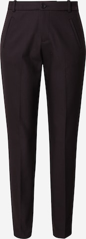 minus Regular Trousers with creases 'Daya' in Black: front