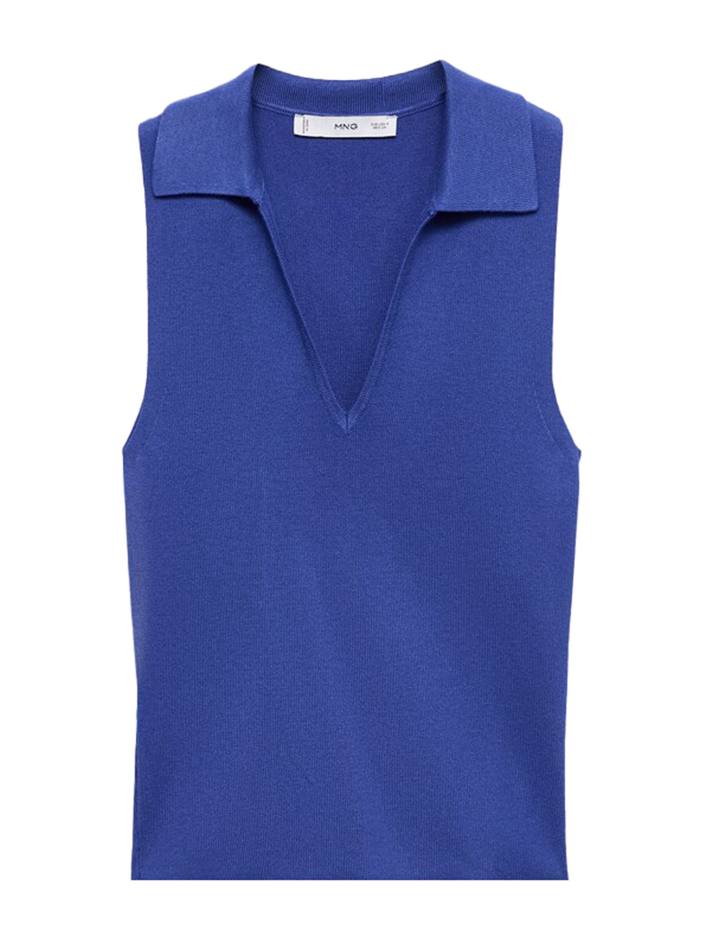 MANGO Top z dzianiny 'MOISO' w kolorze niebieski: przód