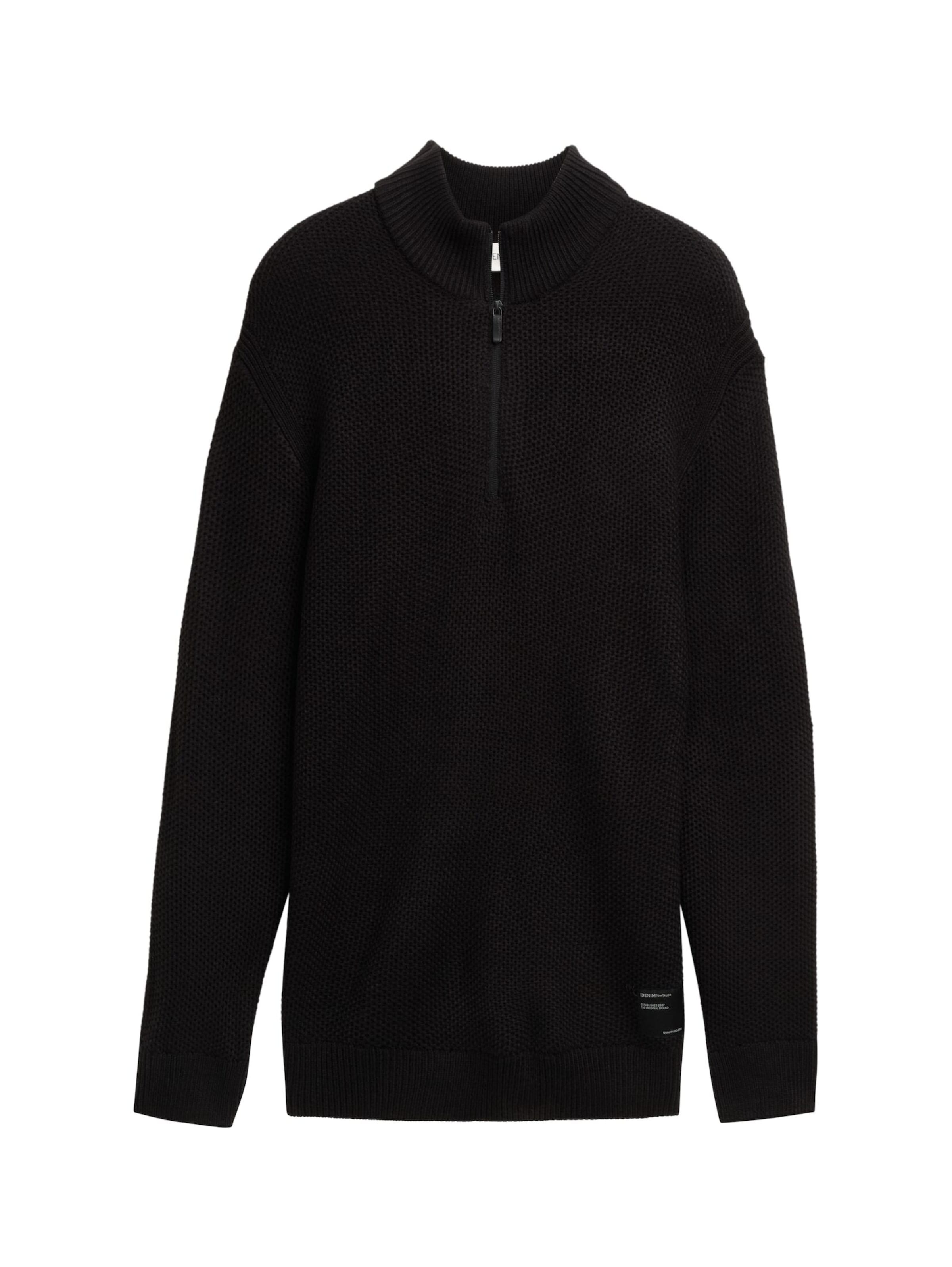 TOM TAILOR DENIM Pullover in Schwarz: Vorderseite