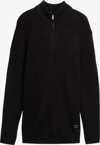 TOM TAILOR DENIM Sweater in Black: front