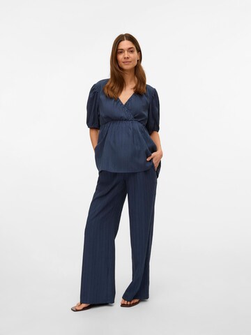 MAMALICIOUS Bluse i blå