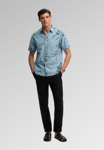 Fit confort Chemise 'Vintage Loom' Superdry & Co en bleu