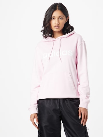 ADIDAS SPORTSWEAR - Sweatshirt de desporto 'Essentials Linear' em rosa: frente