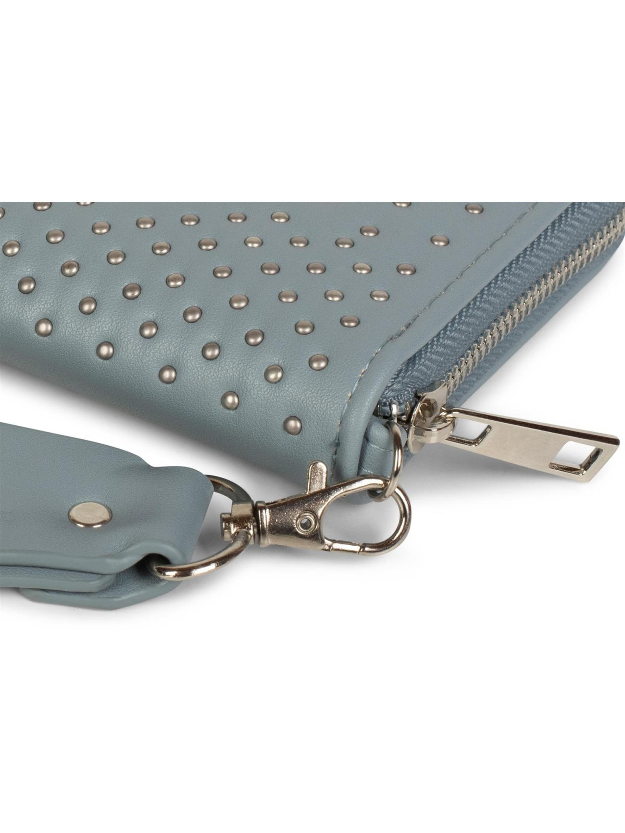 styleBREAKER Wallet 'Geldbörse mit kleinen Kugelnieten' in Blue