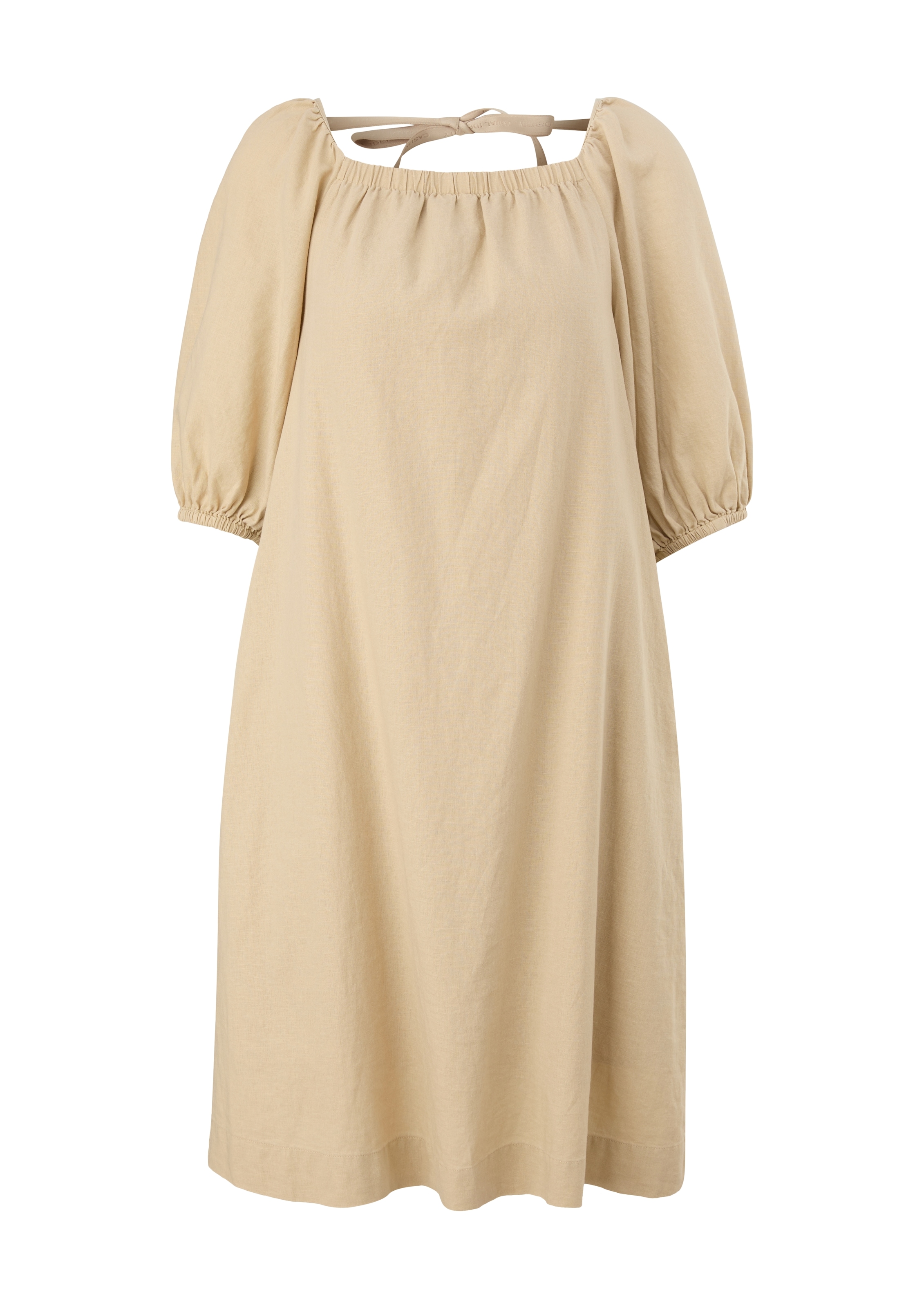 comma casual identity Jurk in Beige: voorkant