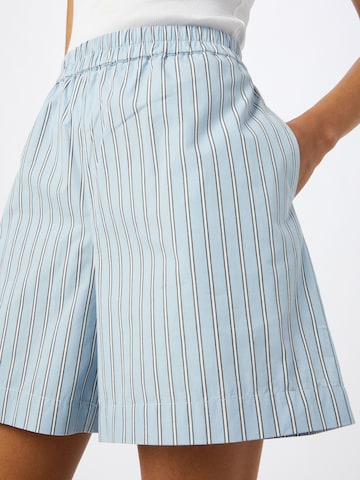 MSCH COPENHAGEN Wide Leg Shorts in Blau