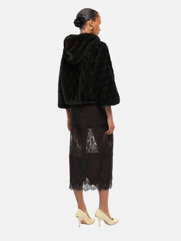 PINKO Winter jacket 'PINKO CADETIA  CAPPA ASPEN ASPETTO VISONE SCANA PELLICCIA' in Black