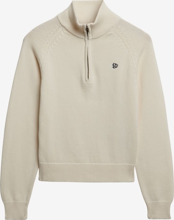 Pull-over Superdry en beige : devant