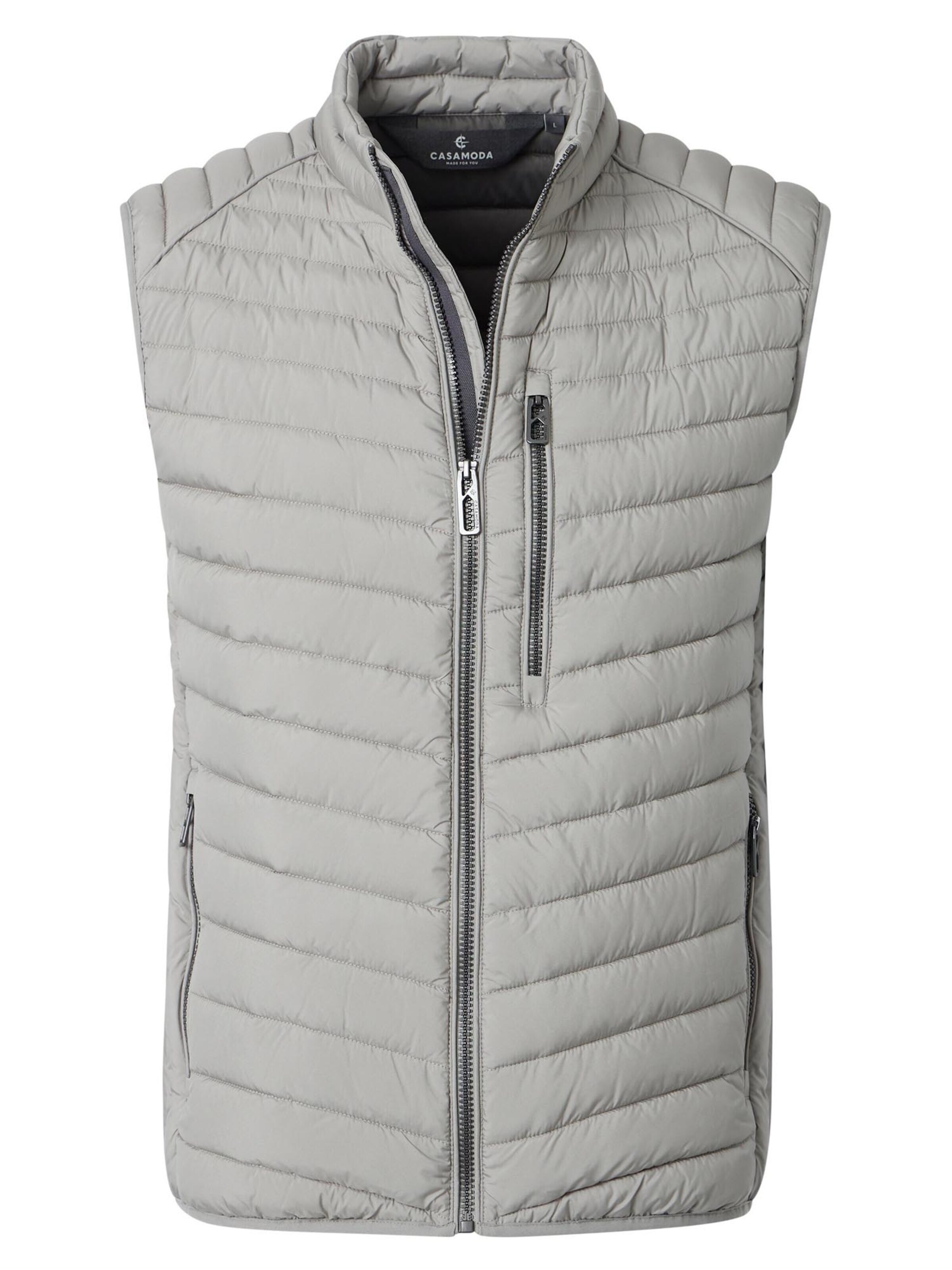 CASAMODA Vest 'Basic' in Grey: front