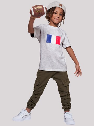 T-Shirt 'Frankreich Flagge' F4NT4STIC en gris