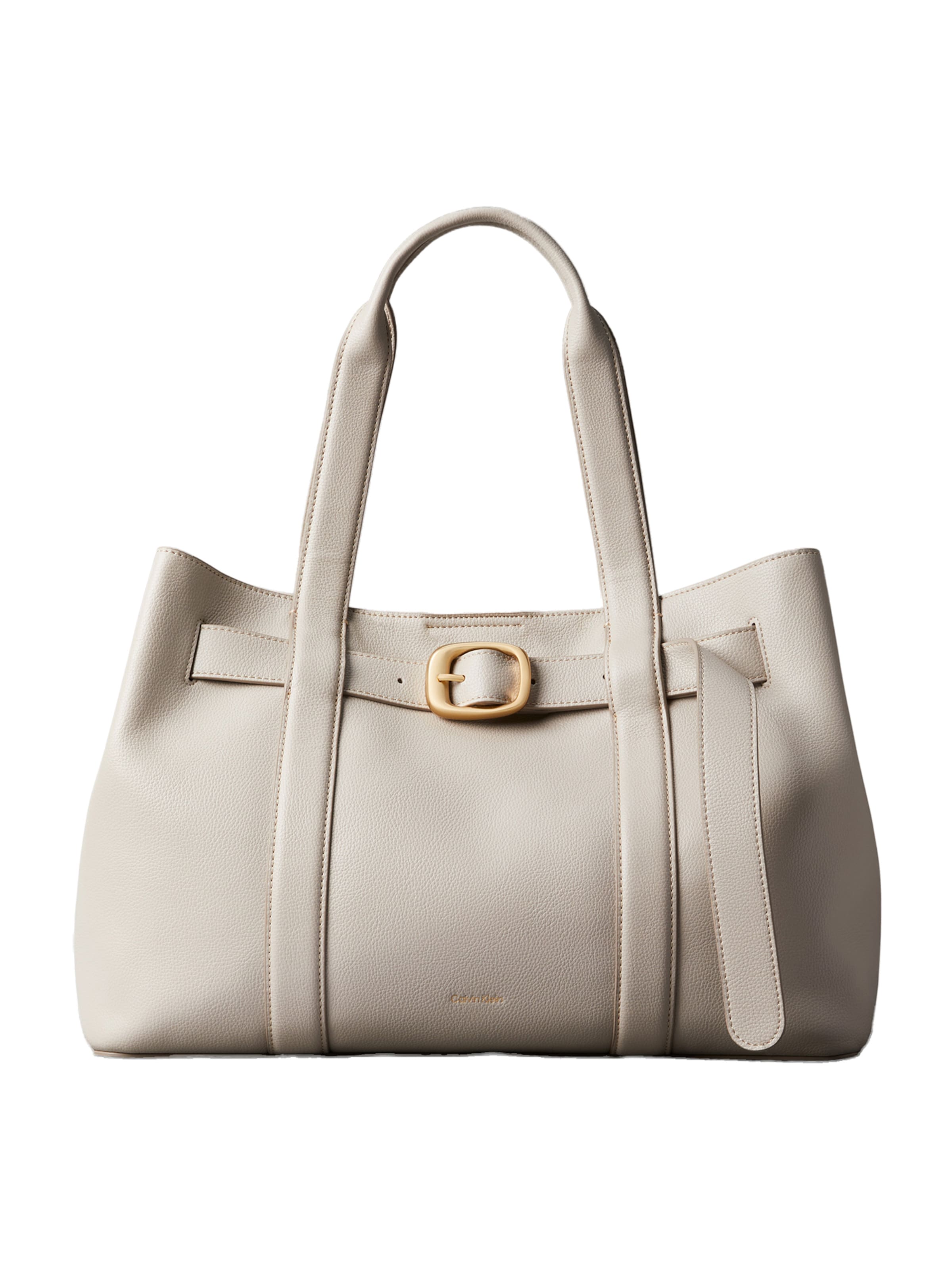 Calvin Klein Shopper &#x27;BUCKLE&#x27; in Wit: voorkant