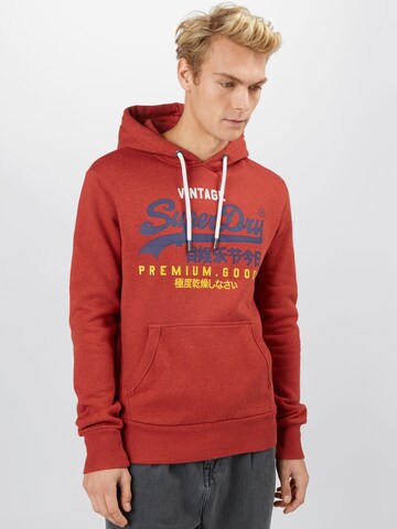 Superdry Regular fit Sweatshirt in Oranje: voorkant