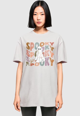 Merchcode Shirt 'Halloween - Spooky Ghost' in Purple: front