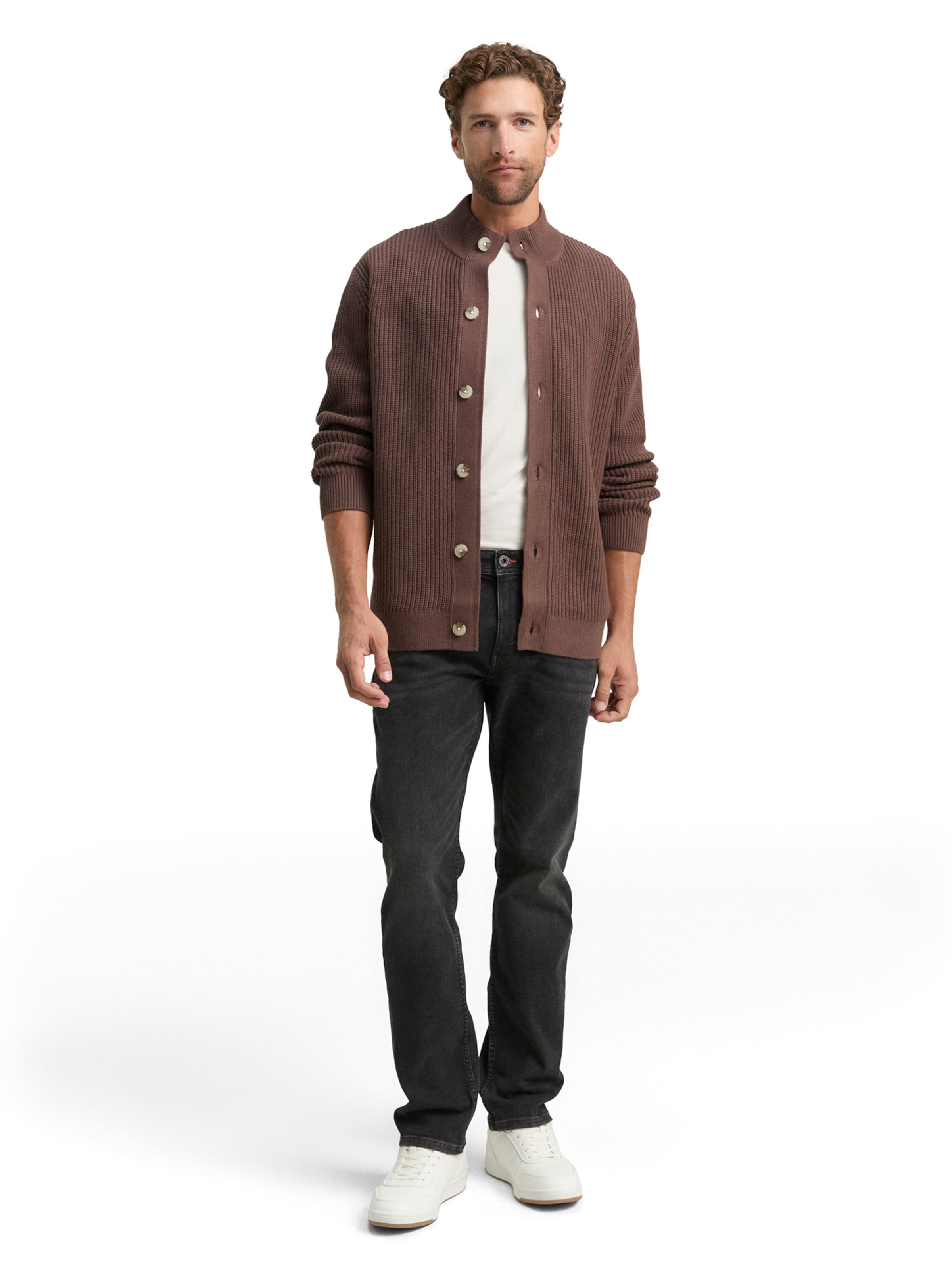 TOM TAILOR Πλεκτή ζακέτα σε καφέ