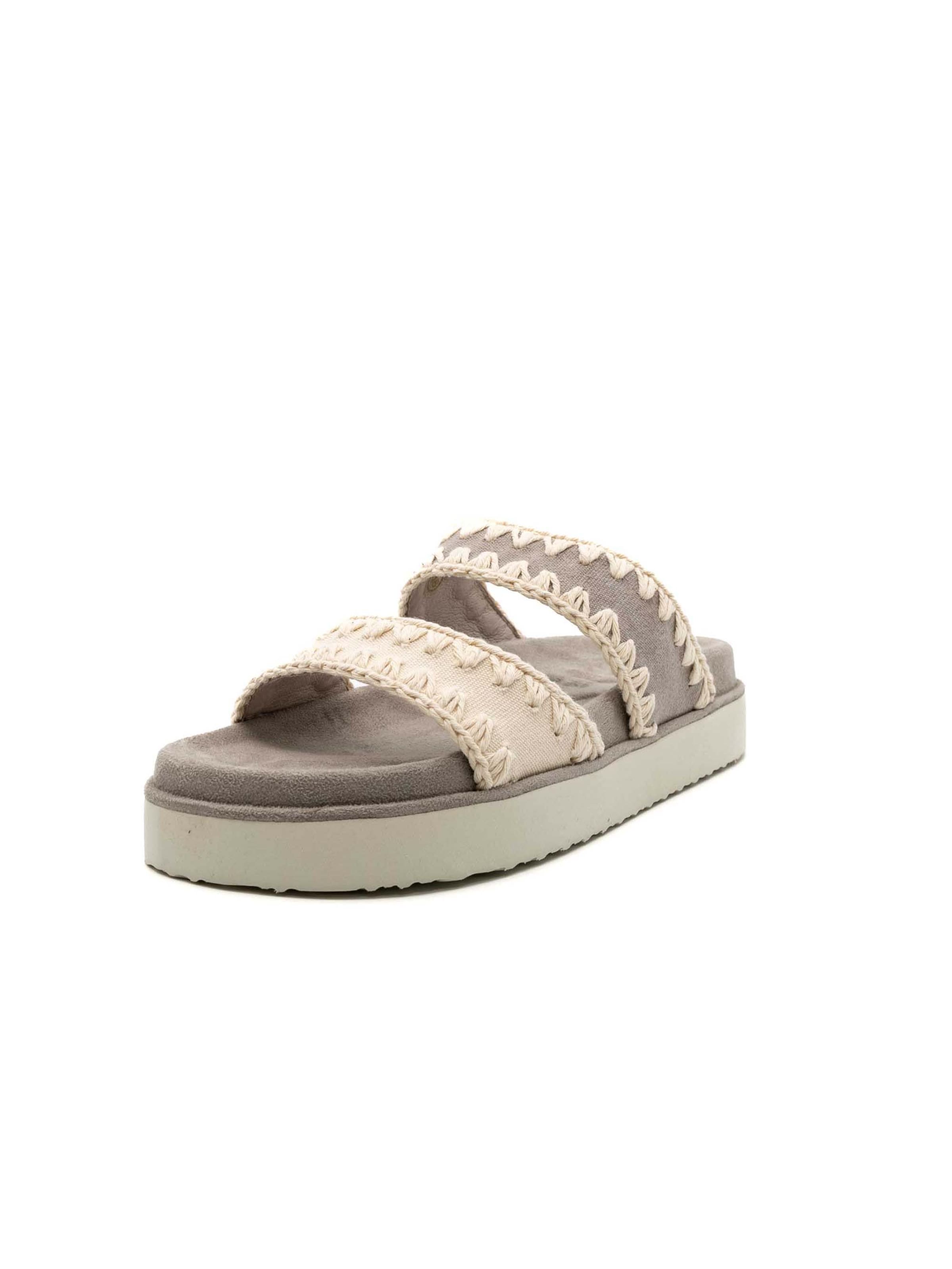 MOU Slipper in Beige: front