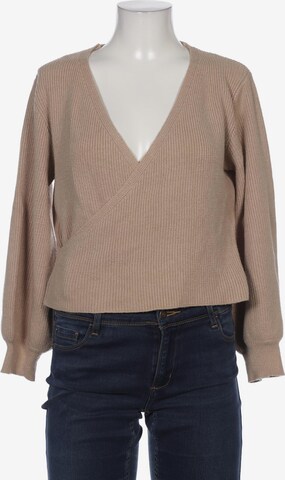 NA-KD Sweater & Cardigan in S in Beige: front