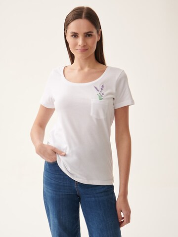 TATUUM Majica 'STENA' | bela barva: sprednja stran