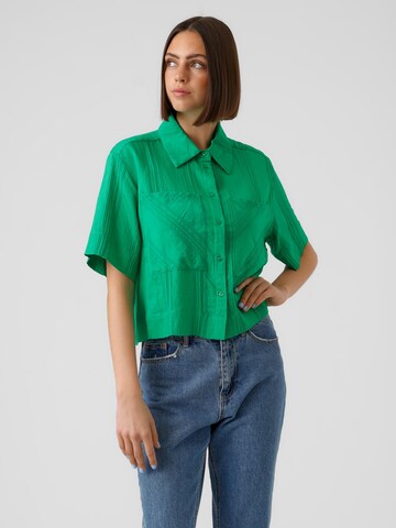 VERO MODA Bluse 'Rom' in Grün: Vorderseite