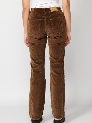 évasé Pantalon KOROSHI en marron