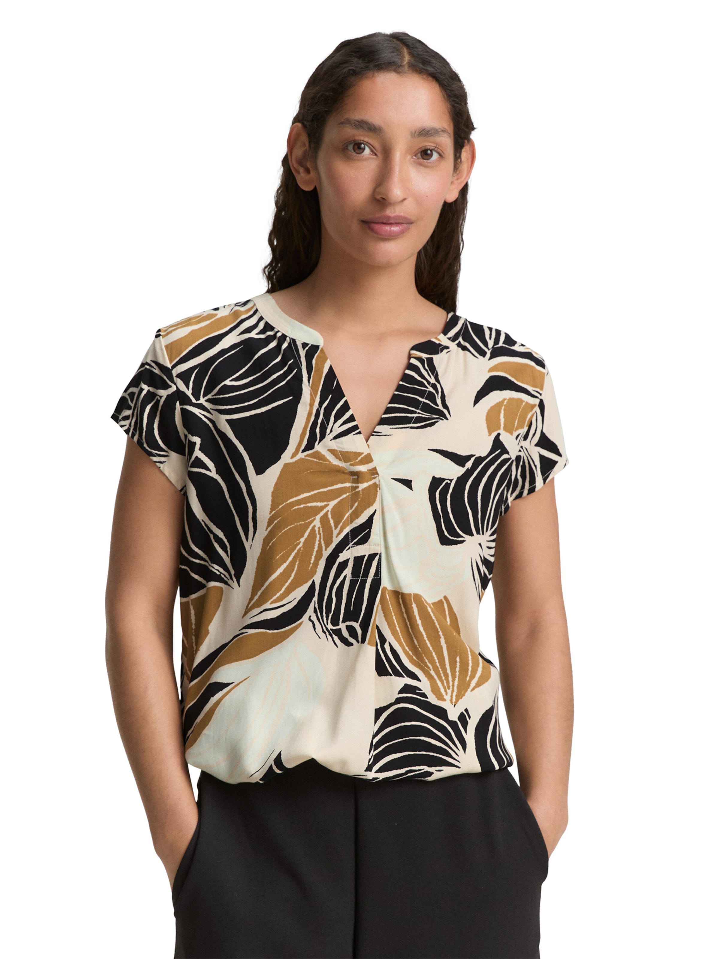 TOM TAILOR Blúz - bézs: elől