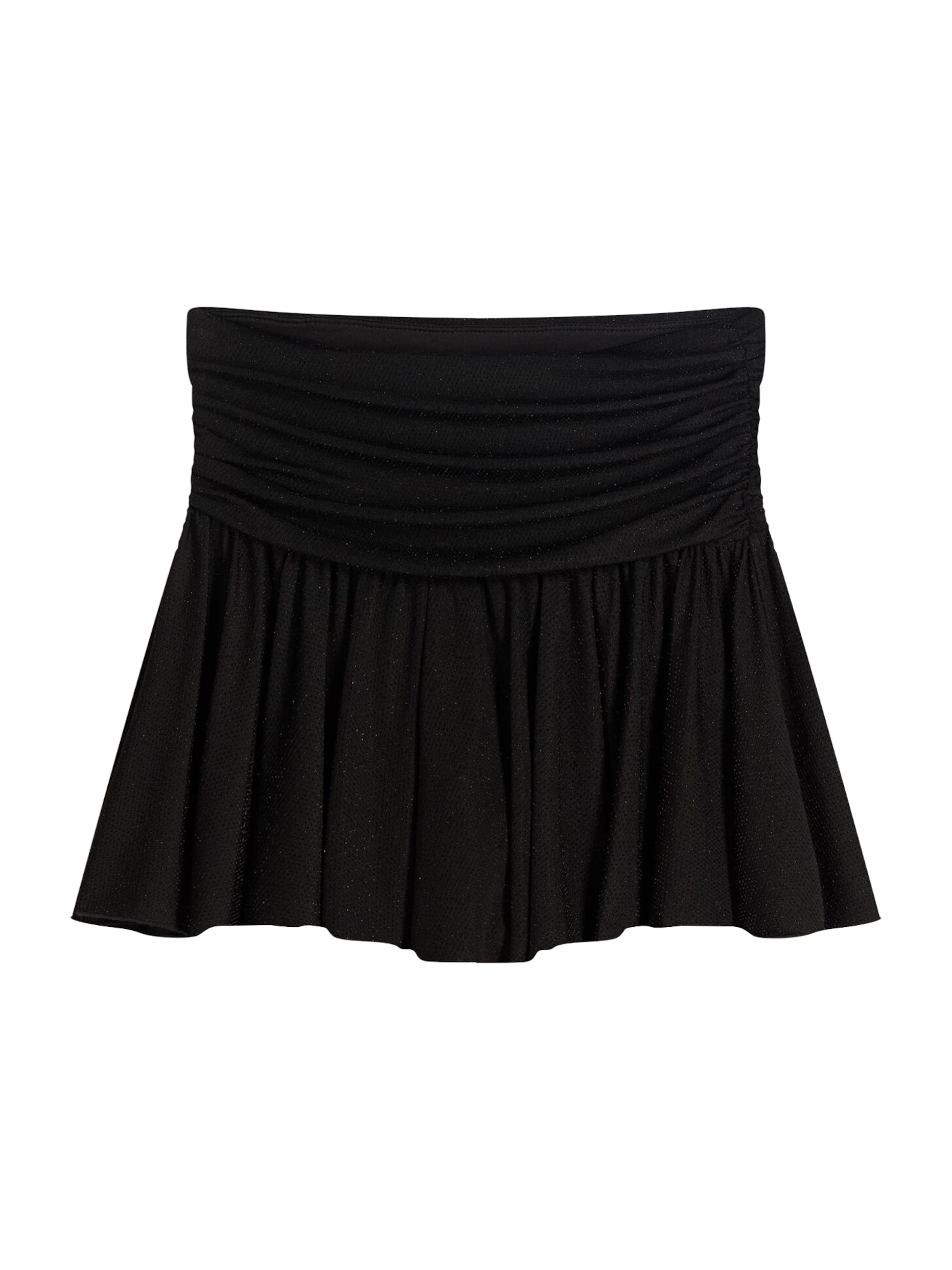 BershkaSuknja - crna boja: prednji dio