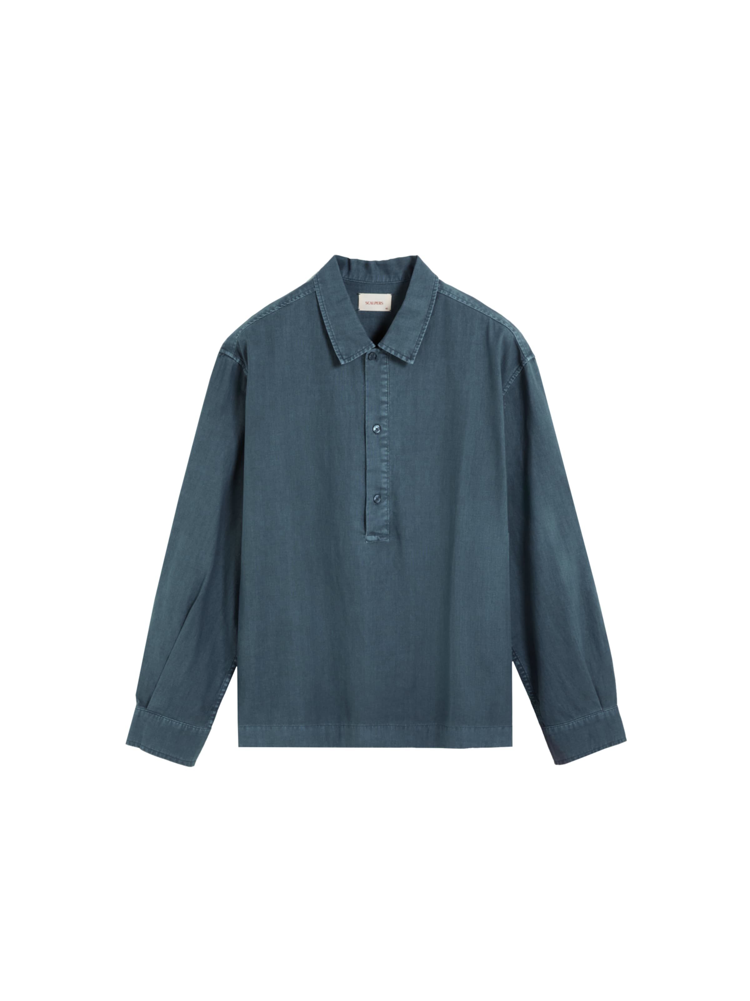 Scalpers Regular Fit Loose Polera Shirt ' ' in Blau: Vorderseite