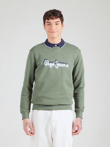 Pepe Jeans - Sudadera en verde: frente
