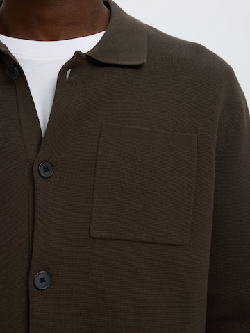 SELECTED Knit Cardigan in Brown