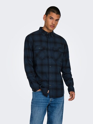 Only & Sons Regular fit Skjorta 'ONSMATT' i blå