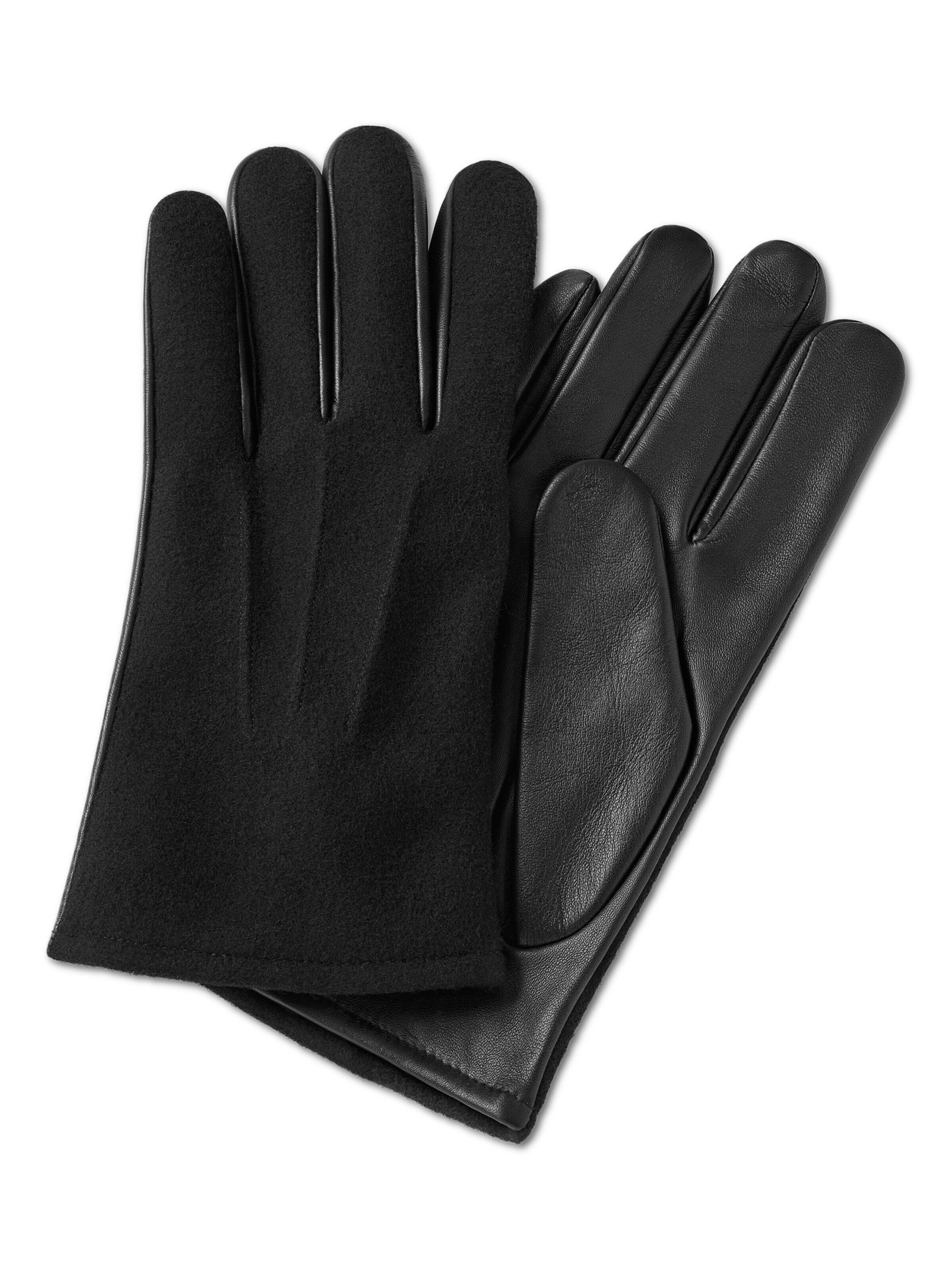 Sidegren Fingerhandsker 'Hiems' i sort: forside