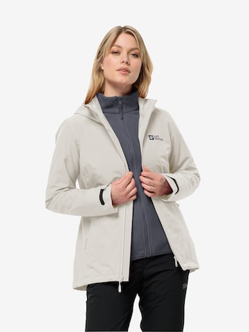 JACK WOLFSKIN Outdoor Jacket 'MOONRISE' in White: front