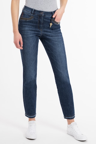 Coupe slim Jean 'ALEXA' Recover Pants en bleu : devant