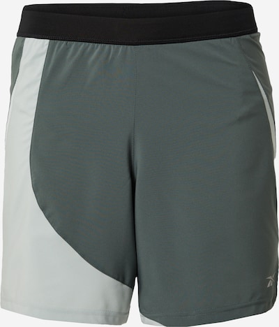 Reebok Pantalon de sport en gris / vert foncé, Vue avec produit