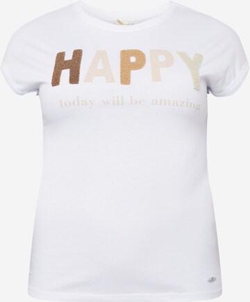 Key Largo - Camiseta 'AMAZING' en blanco: frente