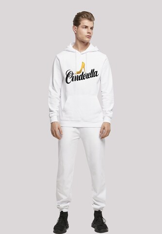 Felpa 'Disney Cinderella Shoe Logo' di F4NT4STIC in bianco
