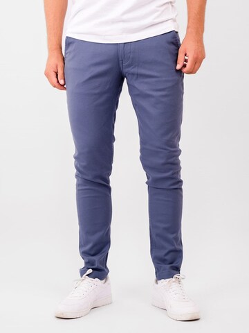 TeeShoppen Slim fit Chino Pants in Blue: front
