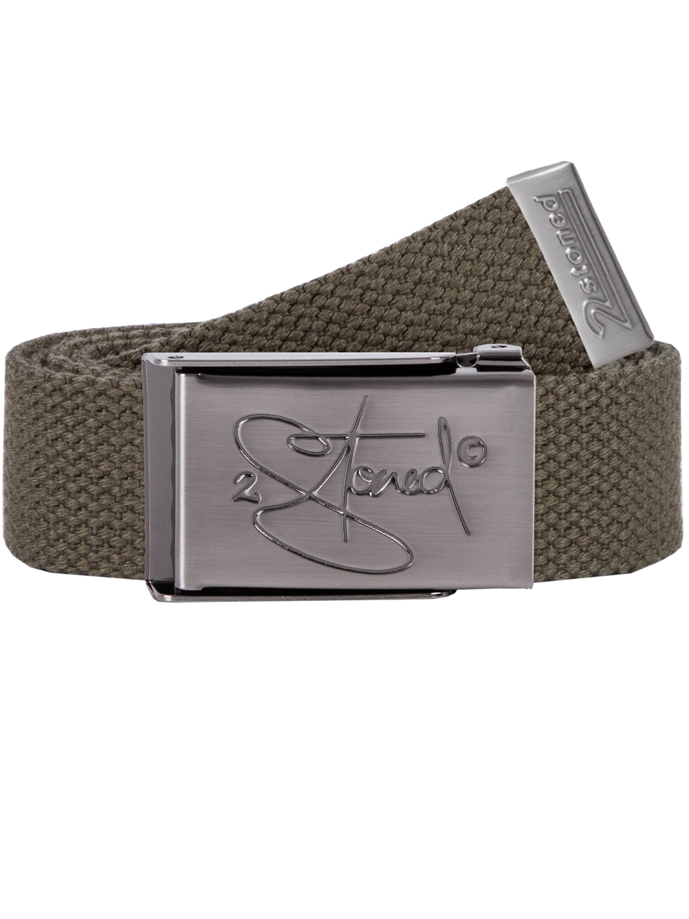 2Stoned Belt 'Small Matt' in Green: front