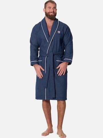 Jan Vanderstorm Long Bathrobe ' Rolfgard ' in Blue: front