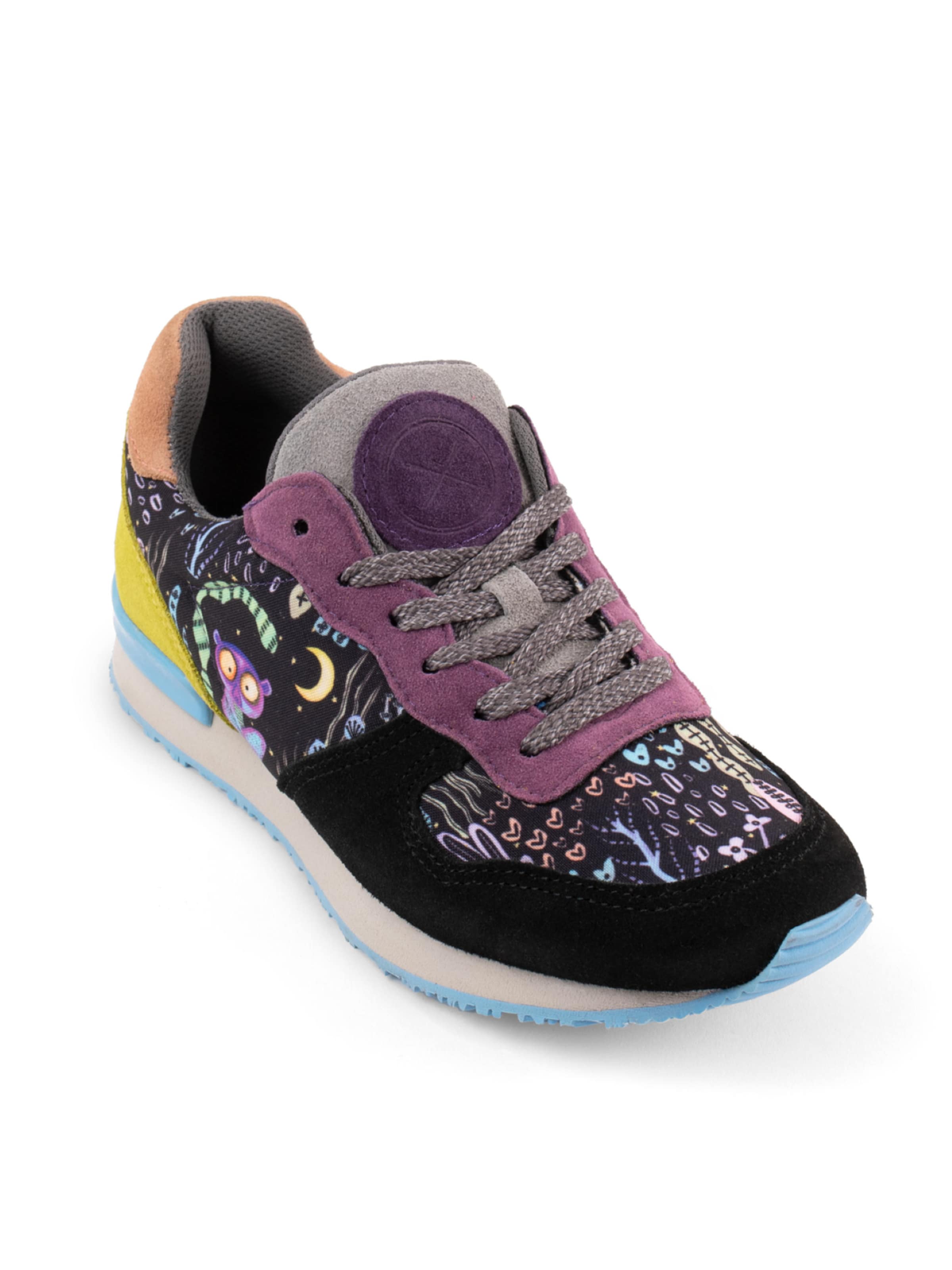 inkkas Sneaker low 'Inkkas Loomi Sneaker – Handgefertigter Damen-Sneaker mit Lemuren-Print'‌‌ in mischfarben, Produktansicht