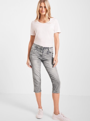 CECIL Slimfit Jeans 'Scarlett' in Grijs