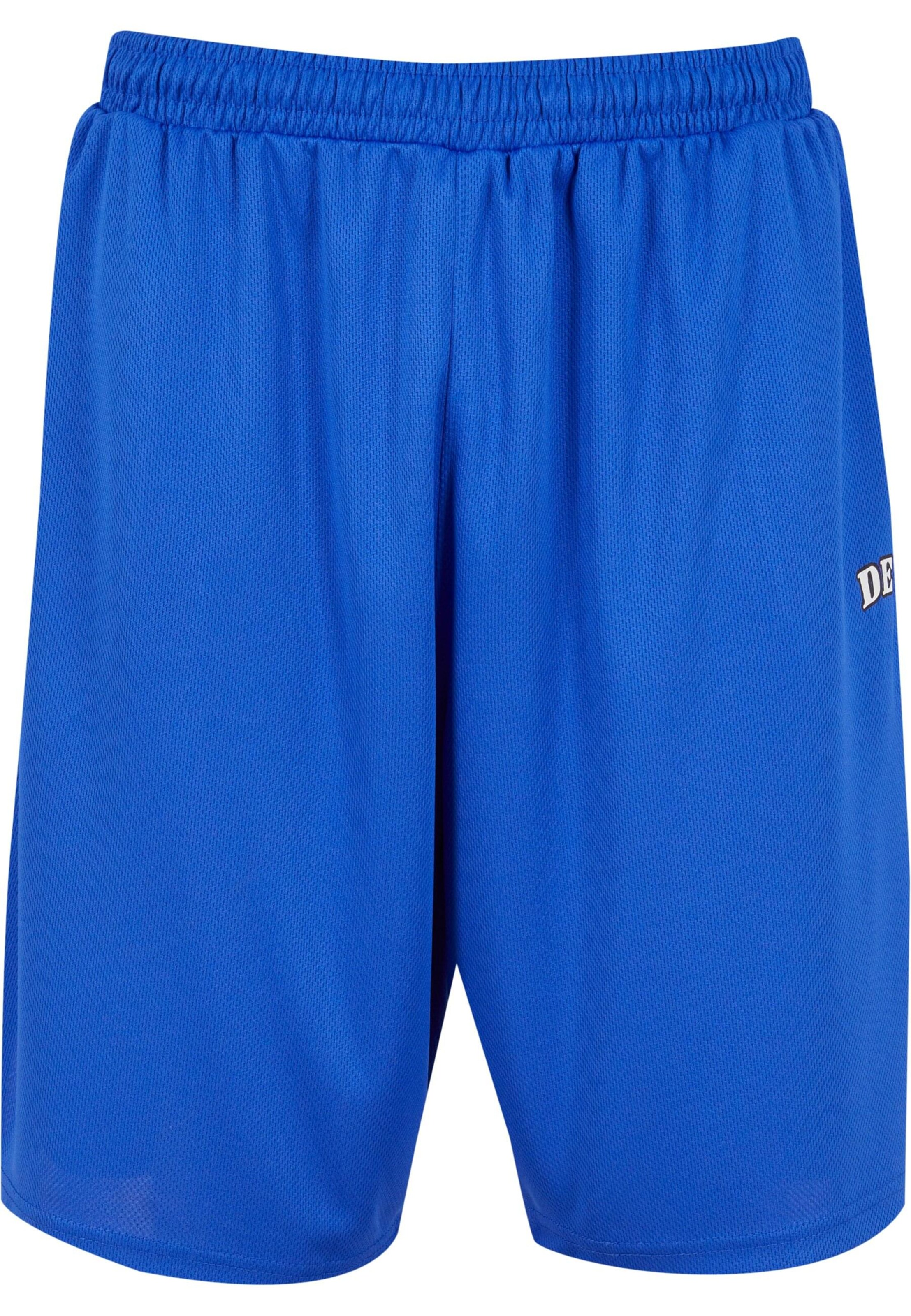 DEF Loosefit Kalhoty – modrá: přední strana