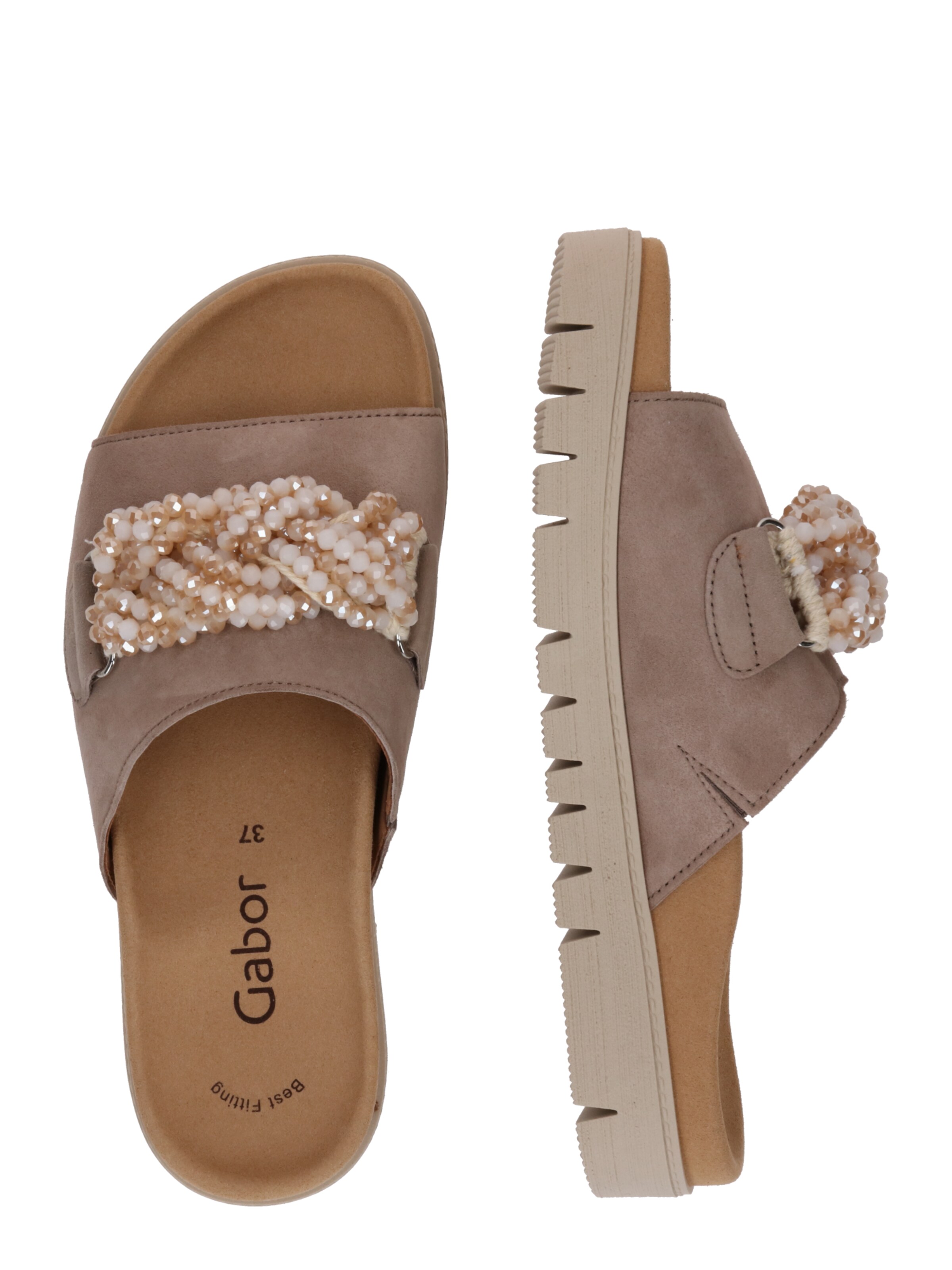 GABOR Klapki w kolorze szary