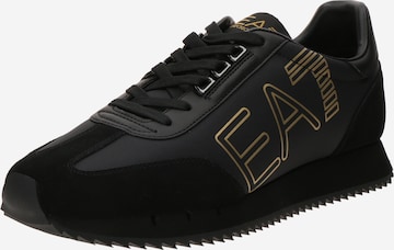 Baskets basses EA7 Emporio Armani en noir : devant