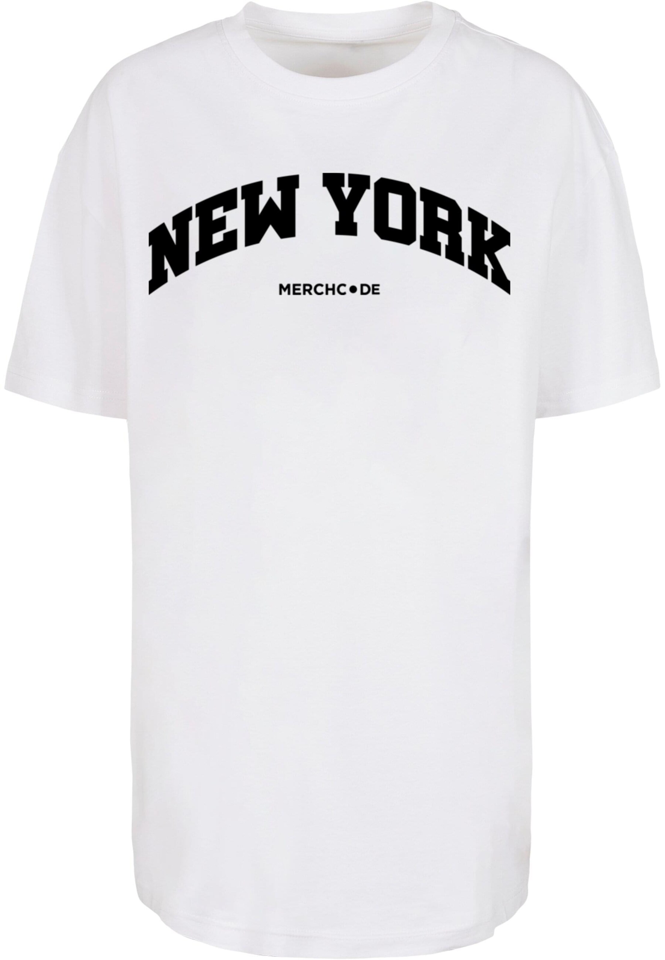 Merchcode Shirt 'New York' in White: front